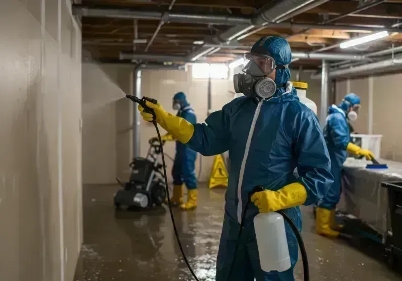 Basement Sanitization and Antimicrobial Treatment process in Lewiston, NY